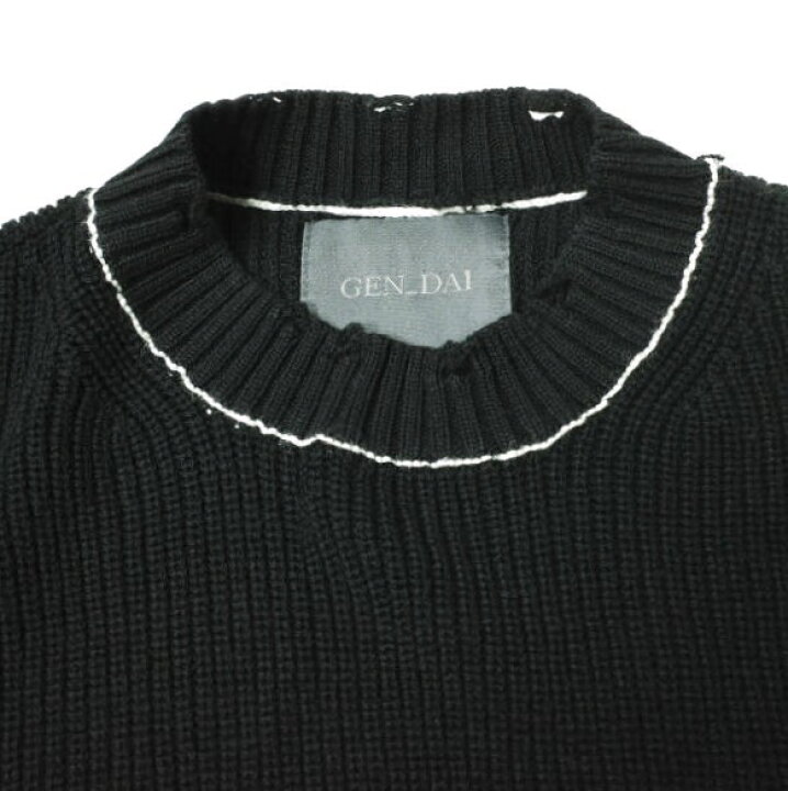 楽天市場】GEN_DAI ゲンダイ 23AW DAMAGE KNIT ダメージ加工オーバー