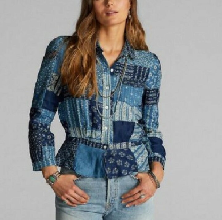 楽天市場】RRL ダブルアールエル バンダナパッチワークリネンシャツ 