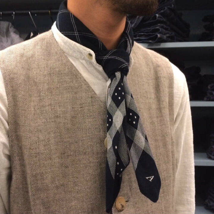 楽天市場】ANATOMICA アナトミカ SELVEDGE SATIN SCARF チェック  