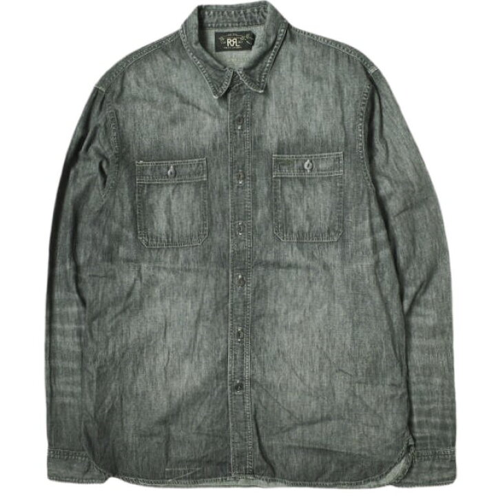 楽天市場】RRL ダブルアールエル BLACK DENIM WORK SHIRT ブラック 