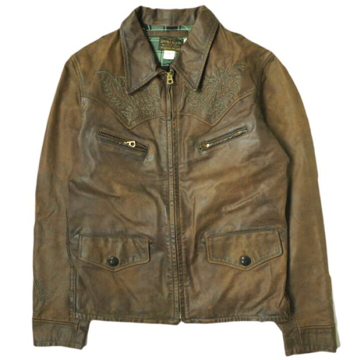 楽天市場】RRL ダブルアールエル WHEATLEY EMBROIDERED LEATHER JACKET  