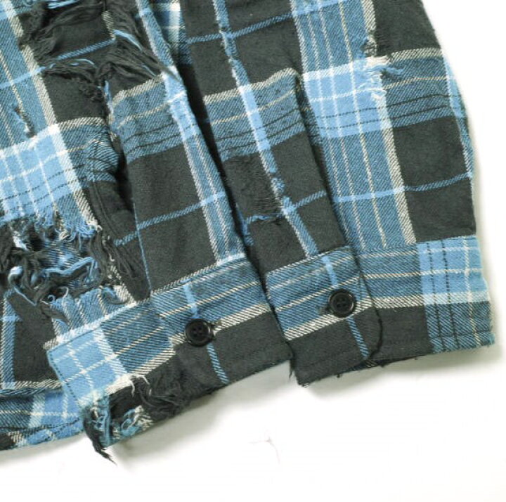 楽天市場】UNUSED アンユーズド 22AW 日本製 Damaged check shirt 