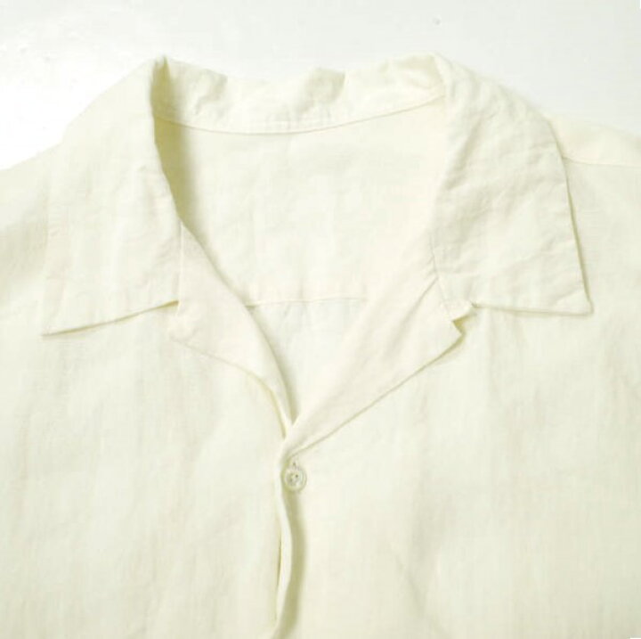 楽天市場】Sillage シラージ 日本製 Open Collar Shirt - Short Sleeve 