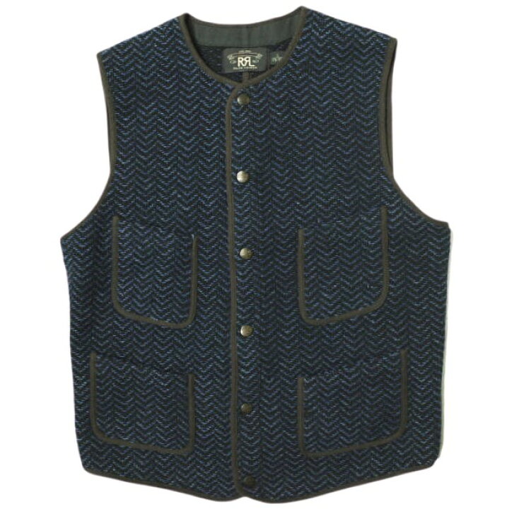 楽天市場】RRL ダブルアールエル INDIGO DYED SNAPFRONT VEST 