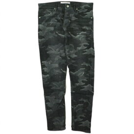 e JEANS イージーンズ 日本製 TWIST 岡山児島 ペイントジョグカモフラージュデニムパンツ e802-002 1 BLACK CAMOUFLAGE ジップフライ スキニー ジーンズ 定価35,200円 ボトムス【新古品】【中古】【e JEANS】