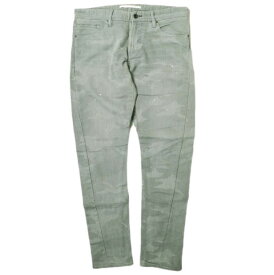 e JEANS イージーンズ 日本製 岡山児島 ペイントカモフラージュジョグデニムパンツ e-802G 2 GRAY TWIST ジップフライ スキニー 迷彩 ジーンズ 定価35,200円 ボトムス【新古品】【中古】【e JEANS】