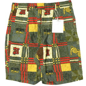 Engineered Garments エンジニアードガーメンツ 21SS アメリカ製 SUNSET SHORT - COTTON AFRICAN PRINT コットンアフリカンプリント サンセットショーツ IK164 S BLACK/GOLD ショートパンツ ボトムス【新古品】【中古】【Engineered Garments】