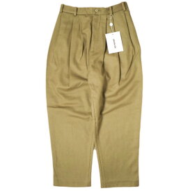 HED MAYNER ヘドメイナー 22AW イタリア製 WOOL 6 PLEAT PANTS ウール6プリーツパンツ HM00P58 XS CAMEL 定価106,700円 スラックス トラウザーズ ボトムス【新古品】【中古】【HED MAYNER】
