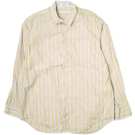 Engineered Garments エンジニアードガーメンツ アメリカ製 Short Collar Shirt - Multi St. Broadcloth ショートカラーシャツ マルチストライプ ブロードクロス S Tan 長袖 トップス【中古】【Engineered Garments】