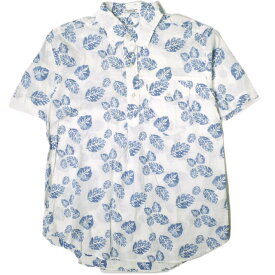 Engineered Garments エンジニアードガーメンツ アメリカ製 Popover BD Shirt - Lt. Weight Big Leaf ポップオーバーボタンダウンシャツ ライトウェイトビッグリーフ S White 半袖 プルオーバー トップス【中古】【Engineered Garments】