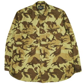PALACE x BEAMS PLUS パレス ビームスプラス 24AW 別注 WORK SHIRT チェック&カモフラージュ ワークシャツ 38-11-0922-791 L BEIGE 長袖 トップス【中古】【PALACE × BEAMS PLUS】