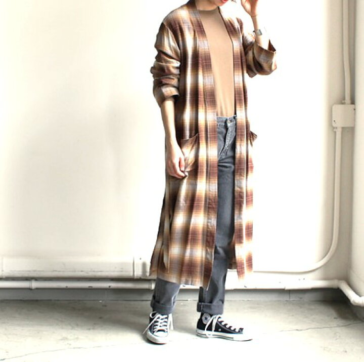 楽天市場】PHEENY フィーニー 日本製 Rayon ombre check robe レーヨン 