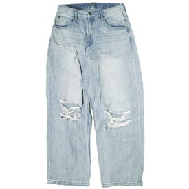 LUSOR ルーソル DESTROY DENIM デストロイデニム UNSSSDK01-B L Indigo ワイド ジーンズ パンツ ジップフライ ボトムス【中古】【LUSOR】