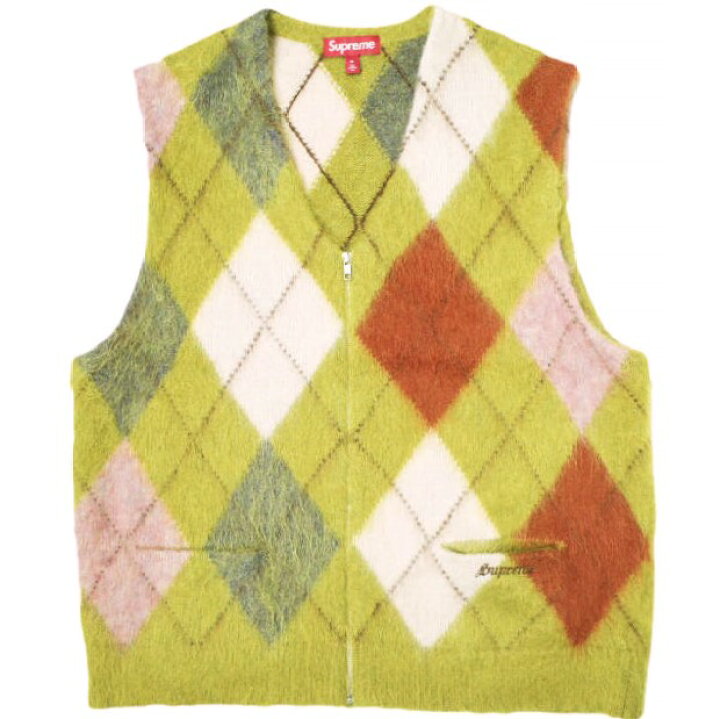楽天市場】SUPREME シュプリーム 24SS BRUSHED ARGYLE ZIP UP VEST 