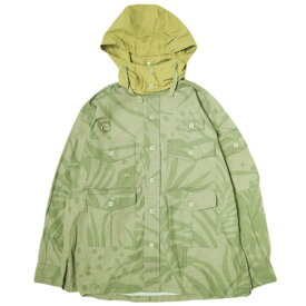 Engineered Garments エンジニアードガーメンツ 22SS アメリカ製 Fishing Over Shirt - LEAF PRINT COTTON POPLIN フィッシングオーバーシャツ リーフプリント コットンポプリン XS Khaki/Olive ジャケット アウター【中古】【Engineered Garments】