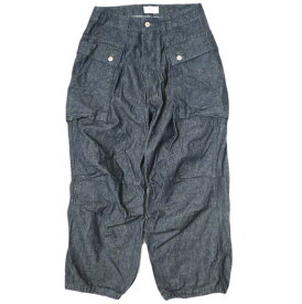 HERILL ヘリル 23SS 日本製 Nepdenim M44 Trousers ネップデニムモンキーパンツ 23-030-HL-8080-1 1 Indigo ボタンフライ ジーンズ ボトムス【中古】【HERILL】