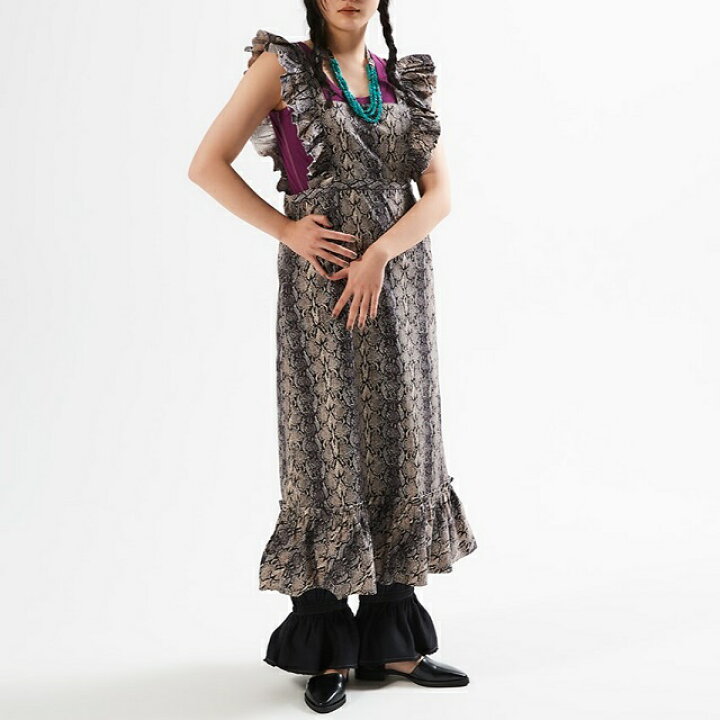 楽天市場】RhodolirioN ロドリリオン 22SS 日本製 PYTHON FRILL APRON 