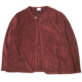 BASERANGE ベースレンジ 24AW FILL JACKET テリーフリース ノーカラージャケット XS ASTER BROWN RED パイル 定価41,800円 アウター【新古品】【中古】【BASERANGE】