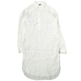 POLO RALPH LAUREN ポロ・ラルフローレン プルオーバーリネンシャツワンピース 211807062001 XS WHITE 長袖 ドレス 定価35,200円 トップス【中古】【POLO RALPH LAUREN】