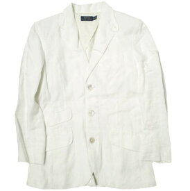 POLO RALPH LAUREN ポロ・ラルフローレン 20SS リネンブレザー 211800721001 0 WHITE 定価81,400円 シングル 3ボタン テーラードジャケット アウター【中古】【POLO RALPH LAUREN】