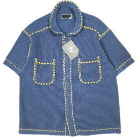 PHINGERIN フィンガリン 25SS PG1 BEACH SHIRT ハンドステッチニット ビーチシャツ PD-251-KN-101 Free NAVY 半袖 トップス【中古】【PHINGERIN】