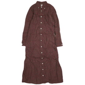 FWK by ENGINEERED GARMENTS エフダブリューケー エンジニアードガーメンツ アメリカ製 BD SHIRT DRESS ハートプリント ボタンダウンシャツワンピース 2 ブラック 長袖 ロング マキシ トップス【中古】【FWK by ENGINEERED GARMENTS】