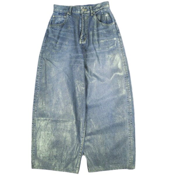 ASTRAET アストラット 25SS 日本製 コーティング BIG バルーンデニムパンツ UNISEX 5414-299-0480 0(S) SILVER UNITED ARROWS 定価66,000円 バギー ジーンズ ジップフライ ボトムス【中古】【ASTRAET】