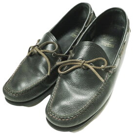 G.H.BASS x District UNITED ARROWS ジーエイチバス ディストリクト ユナイテッドアローズ 24AW 別注 WEBSTER 1アイレットキャンプモカシン US9(27cm) BLACK 革靴 シューズ【中古】【G.H.BASS × District UNITED ARROWS】