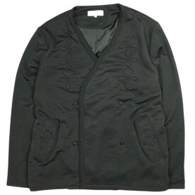KITH NYC キスニューヨークシティ 24AW ポリエステルジャージー ダブルチャイナジャケット 24080060000940 M BLACK ノーカラー キモノ アウター【中古】【KITH NYC】