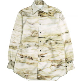 MIKAGE SHIN ミカゲシン 22AW 日本製 OPEN SLEEVE SHIRT グラフィックプリントオープンスリーブシャツ 22AW-0405 0 BEIGE 長袖 トップス【中古】【MIKAGE SHIN】