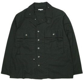 Engineered Garments エンジニアードガーメンツ アメリカ製 M43/2 SHIRT JACKET - COTTON RIPSTOP コットンリップストップ ミリタリーシャツジャケット M Black アウター【中古】【Engineered Garments】