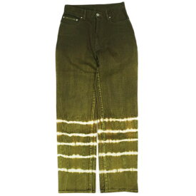 FUMIKA＿UCHIDA フミカウチダ 日本製 TIE-DYE STRAIGHT PANTS タイダイストレートデニムパンツ FU-L-DM001K 34 Brown ジーンズ ジッパーフライ ボトムス【中古】【FUMIKA＿UCHIDA】