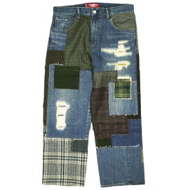 eYe COMME des GARCONS JUNYA WATANABE MAN x Levi's アイ コムデギャルソン ジュンヤワタナベマン リーバイス 24AW 別注 日本製 503 パッチワークMIXデニムパンツ WN-P911 L Indigo 定価121,000円 ジップフライ ジーンズ ボトムス【新古品】【中古】【JUNYA WATANABE MAN】