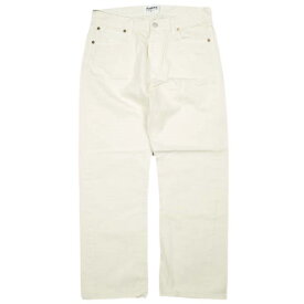 renoma レノマ 22AW 日本製 Les Halles (yellow finish selvedge denim) ホワイト5ポケットセルビッチデニムパンツ RCCA02UNI B 2 WHITE ジップフライ ジーンズ ボトムス【新古品】【中古】【renoma】