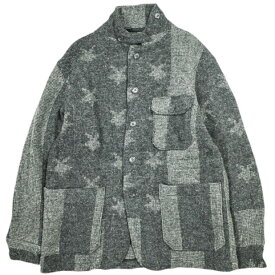 Engineered Garments x WOOLRICH エンジニアードガーメンツ ウールリッチ 別注 アメリカ製 BENSON JACKET - Stars and Stripes ベンソンジャケット 星条旗 S Dark Grey アウター【中古】【Engineered Garments × WOOLRICH】