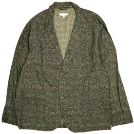 Engineered Garments エンジニアードガーメンツ アメリカ製 Loiter Jacket - Java Cloth ロイタージャケット ジャバクロス M Olive Floral テーラード アウター【中古】【Engineered Garments】