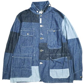 Engineered Garments エンジニアードガーメンツ アメリカ製 Logger Jacket - Washed 8oz Denim パッチワークデニム ロガージャケット S MED INDIGO カバーオール デニムジャケット アウター【中古】【Engineered Garments】