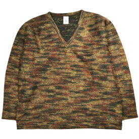 South2 West8 サウスツーウェストエイト S2W8 日本製 Side Slit V Neck Shirt - Pe/Ac/W Shaggy Knit サイドスリットVネックシャツ シャギーニット FK859 S Brown セーター トップス【中古】【South2 West8】