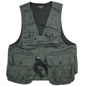 Engineered Garments エンジニアードガーメンツ アメリカ製 Game Vest - Blend Homespun ゲームベスト ブレンドホームスパン M Grey ジレ ハンティング トップス【中古】【Engineered Garments】