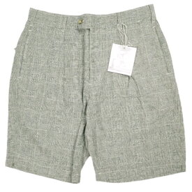 Engineered Garments エンジニアードガーメンツ アメリカ製 Sunset Short - CL Glen Plaid サンセットショーツ コットンリネン グレンチェック S Gray 1タック ショートパンツ ボトムス【新古品】【中古】【Engineered Garments】