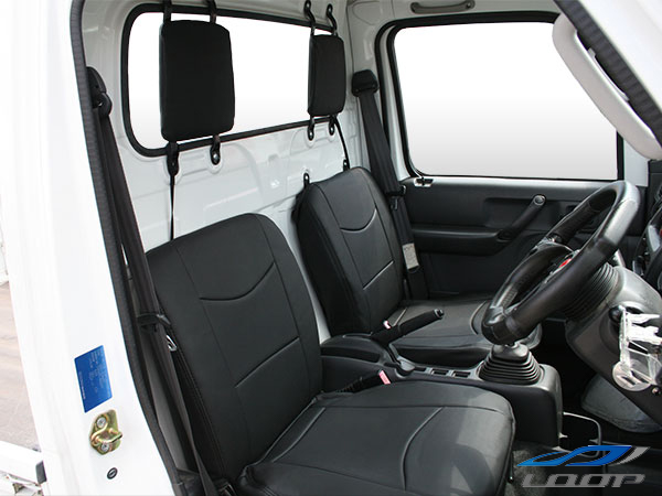 サンバー 公式 トラック シートカバー レザー 推奨 ブラック 汚れ防止 ドレスアップ スバル TT1 パンチングレザー TT2専用 サンバートラック H11.2～H24.3 LKS-7