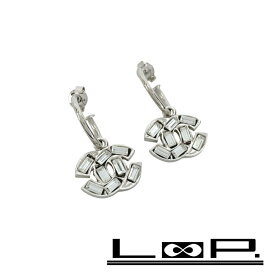 シャネル ■美品■ ココマーク ピアス スウィング シルバー SS スクエア型ラインストーン 01P 箱 【510908】7 【中古】