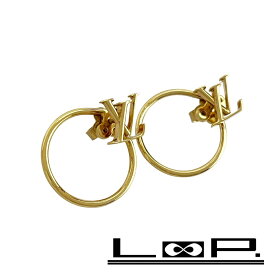ルイヴィトン ■美品■ ブックルドレイユ エクリプスフープ ピアス アクセサリー ゴールド GP M00763 箱 【523908】11 【中古】