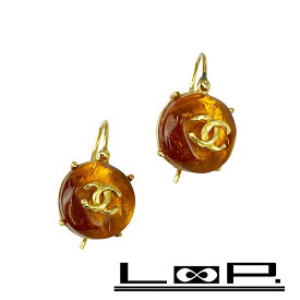 シャネル ■美品■ グリポア ピアス アクセサリー ココマーク ゴールド オレンジ GP 99P 箱 【524011】11 【中古】