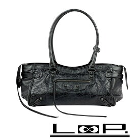 バレンシアガ ■美品■ ルシティ イーストウェスト ショルダーバッグ ラムスキン ブラック 8457042ABEK1000 【605314】9 【中古】