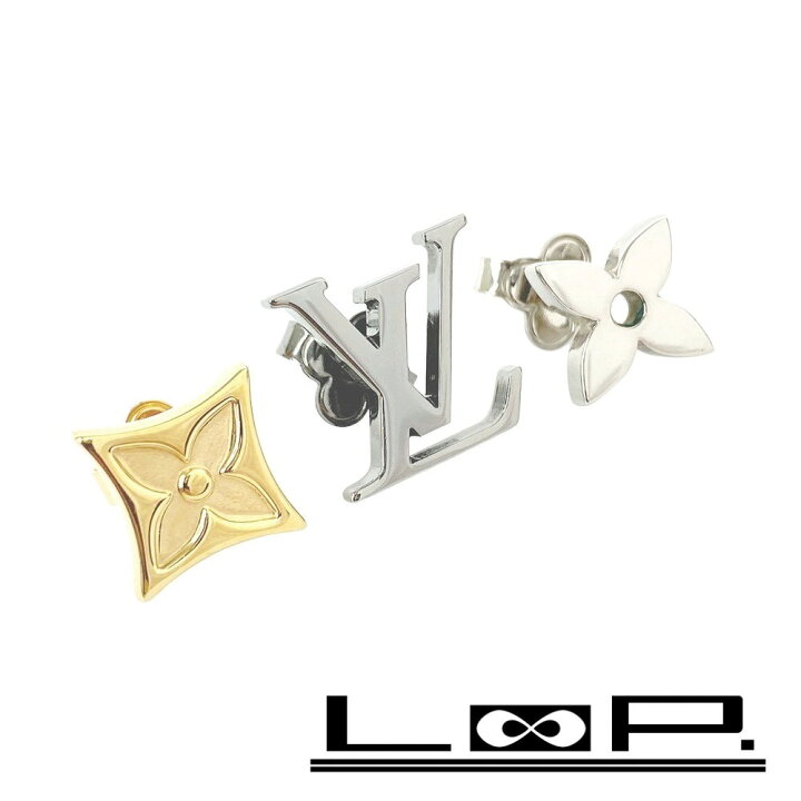 楽天市場】□美品□ ルイヴィトン LV ピアス インスティンクト ロゴ 
