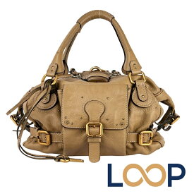 クロエ ■中古■ パディントン ハンド バッグ カバン 鞄 レザー GP ベージュ ゴールド 【694417】5 【中古】