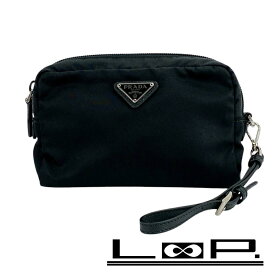 プラダ ■美品■ ポーチ メイク 化粧 小物入れ ナイロン ブラック NERO 1NE021 【410918】5 【中古】