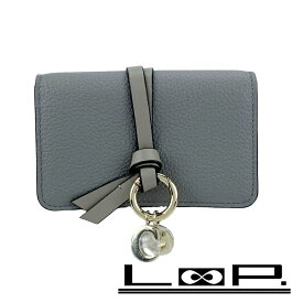 クロエ ■新品■ カードケース 名刺入れ ビジネス レザー GP グレー ゴールド cl-p015f57053 箱 【618420】5 【中古】