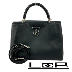 ジミーチュウ ■新同■ ヴァレンヌ WAY ハンド ショルダー バッグ レザー ブラック 【604522】8 【中古】